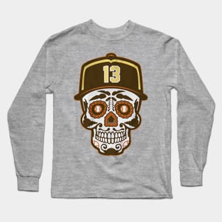 Manny Machado Sugar Skull Long Sleeve T-Shirt